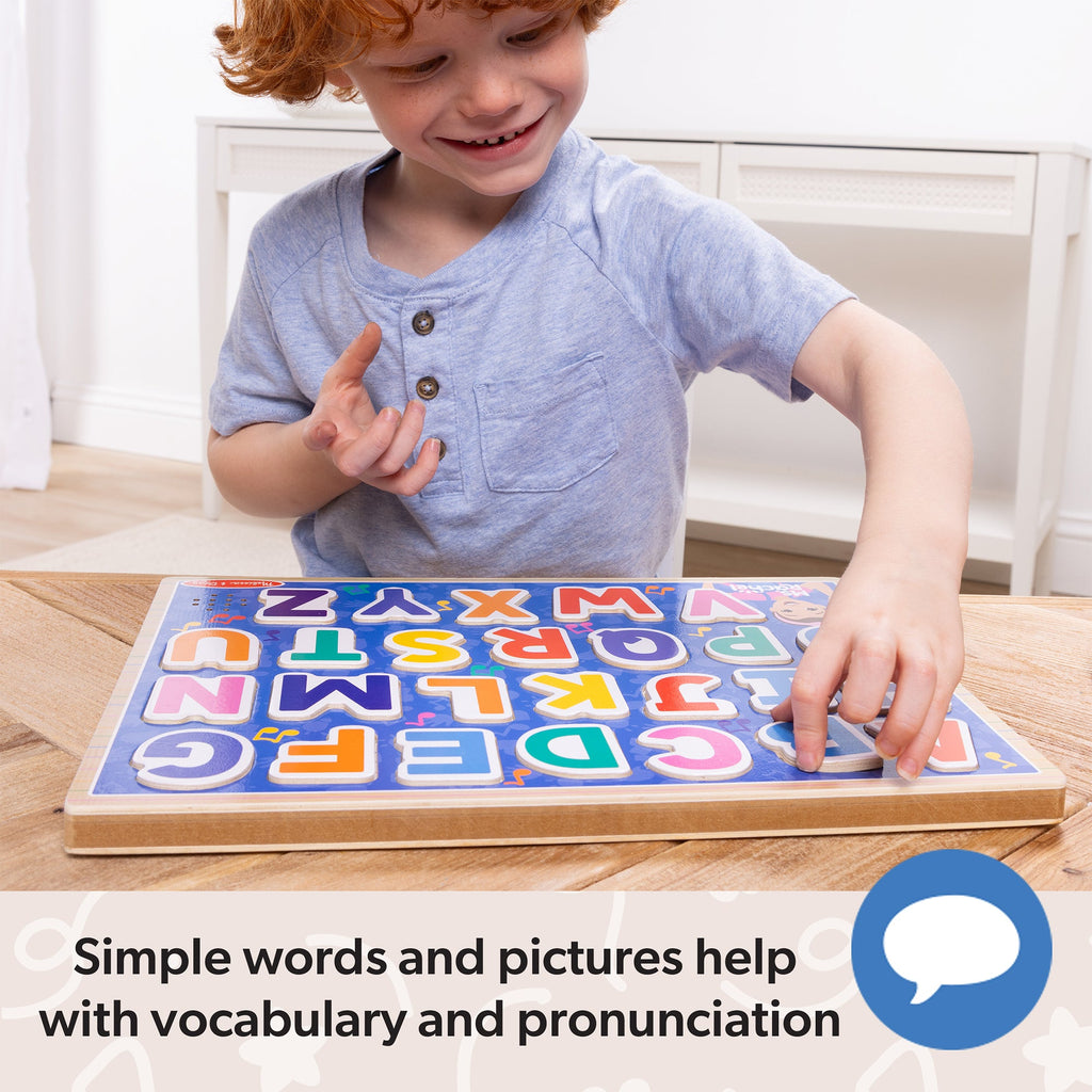 Ms. Rachel?  Wooden Phonics Alphabet Sound Puzzle – 26 Pieces