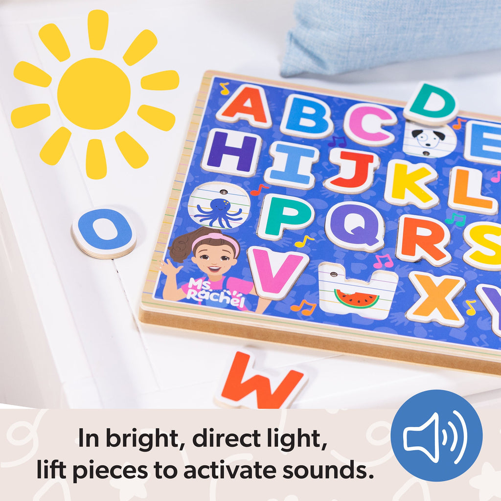 Ms. Rachel?  Wooden Phonics Alphabet Sound Puzzle – 26 Pieces