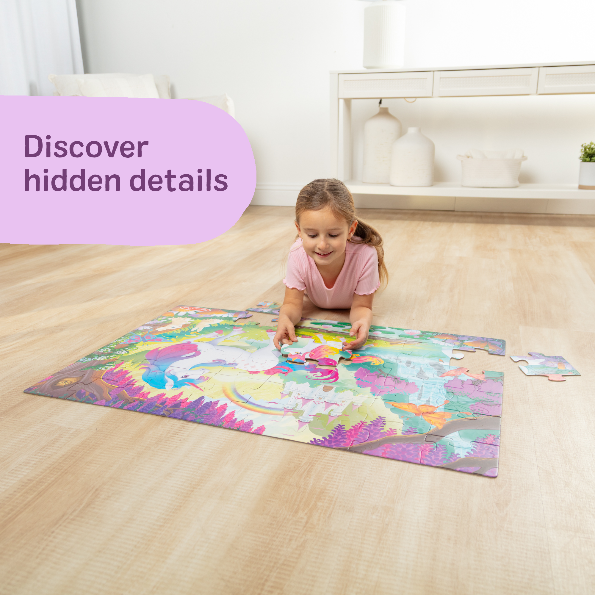 Glow-in-the-Dark Unicorn Floor Puzzle – 48 Pieces