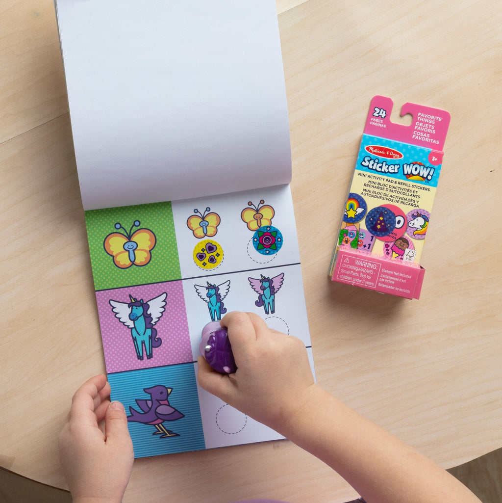 Sticker WOW!? Purple Unicorn Bundle: Activity Pad & Sticker Stamper + Mini Activity Pad and 200 Refill Stickers