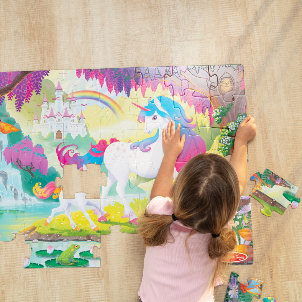 Glow-in-the-Dark Unicorn Floor Puzzle – 48 Pieces