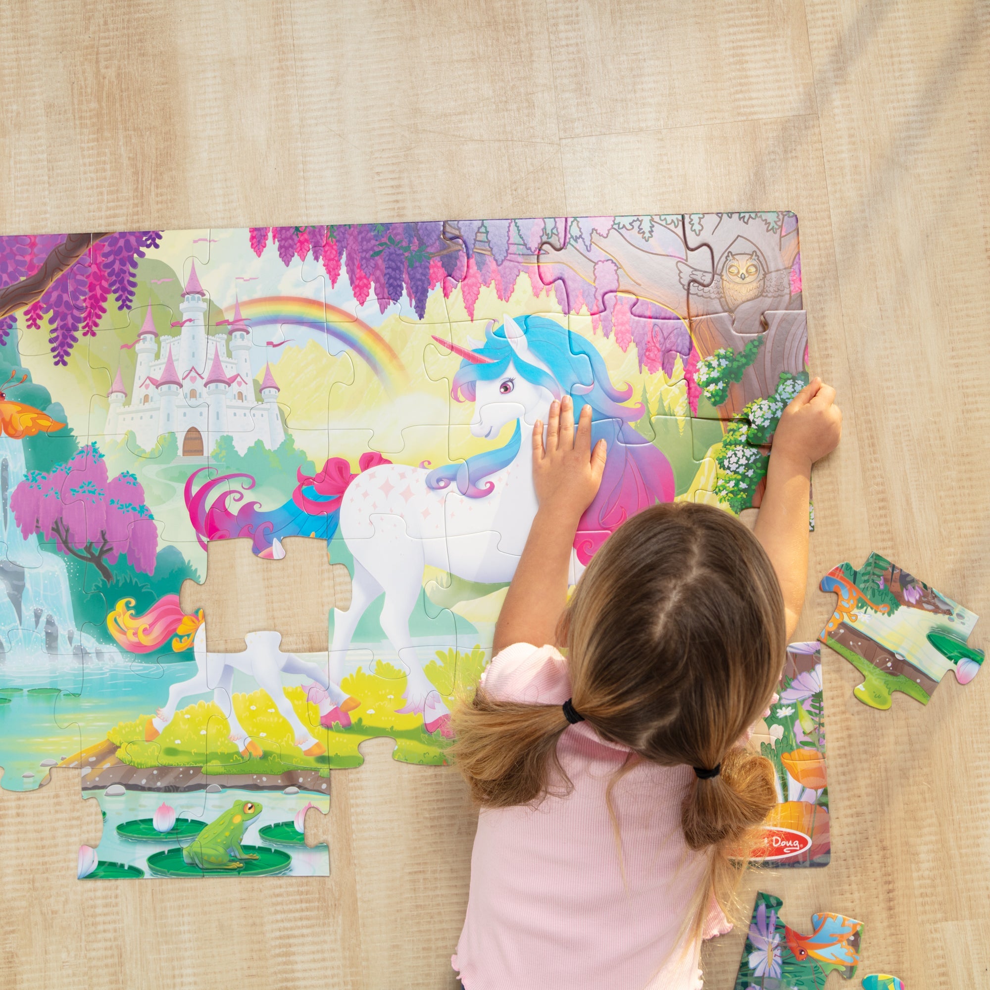 Glow-in-the-Dark Unicorn Floor Puzzle – 48 Pieces