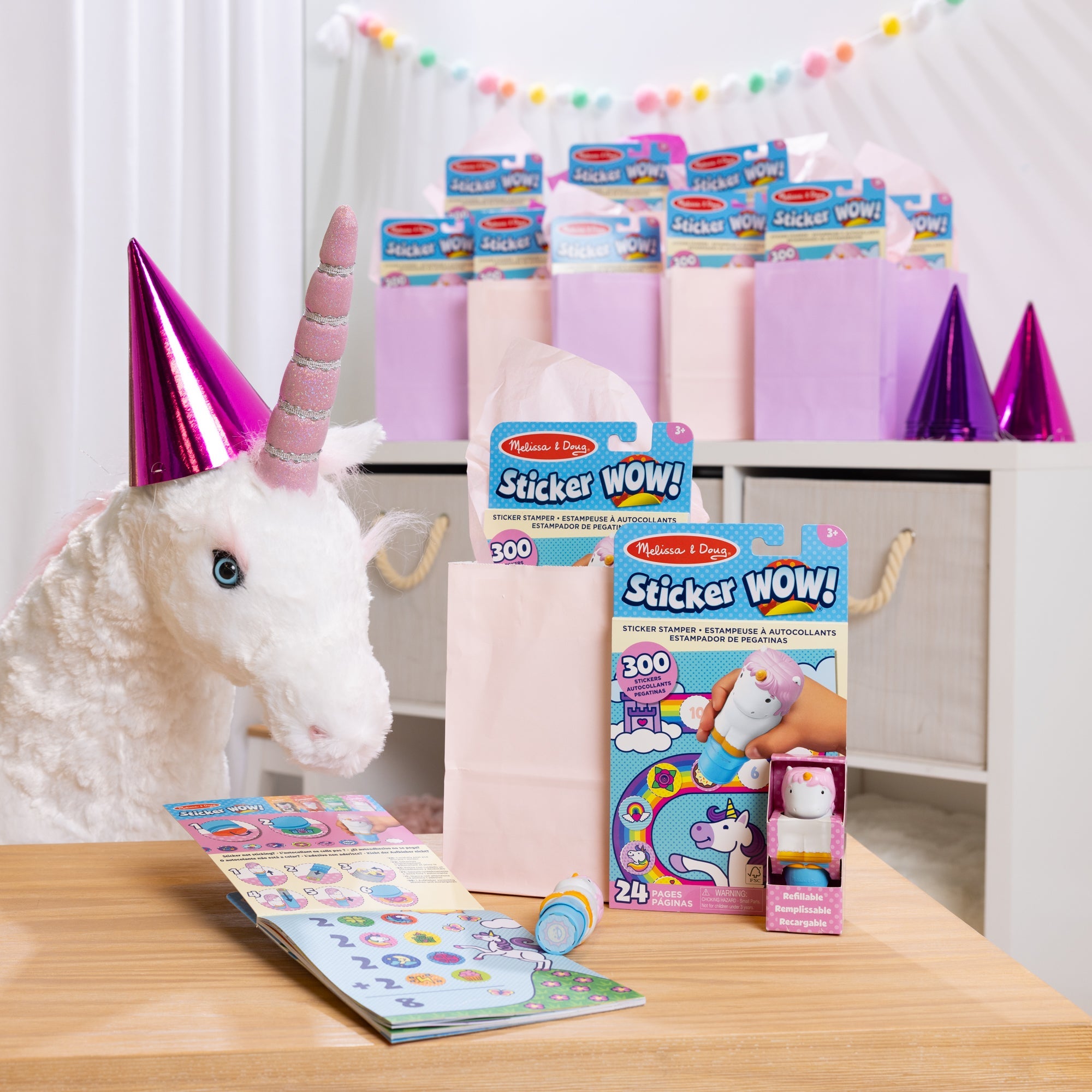 Sticker WOW!? Activity Pad & Sticker Stamper 12-PACK – Unicorn