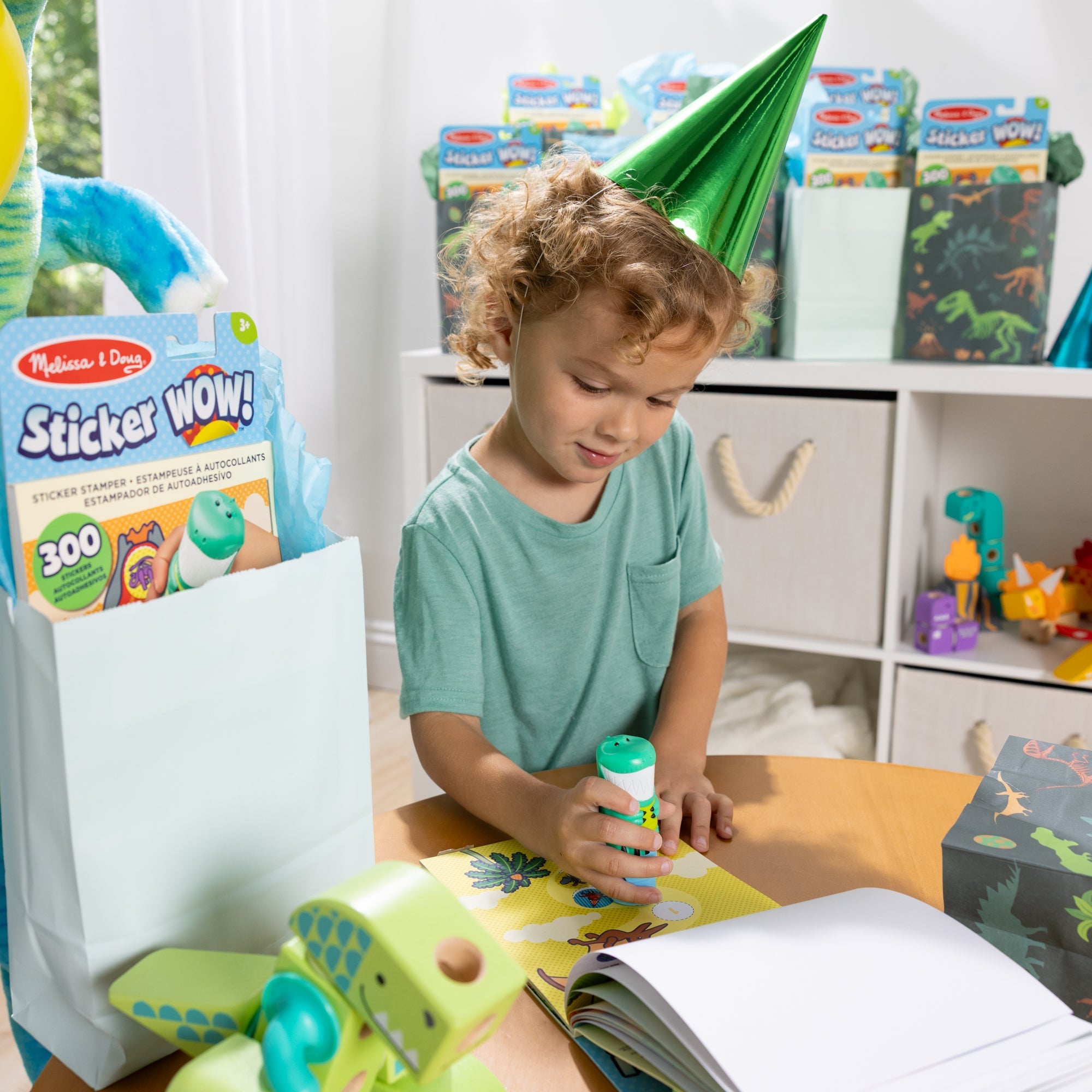 Sticker WOW!? Activity Pad & Sticker Stamper 12-PACK  – Dinosaur