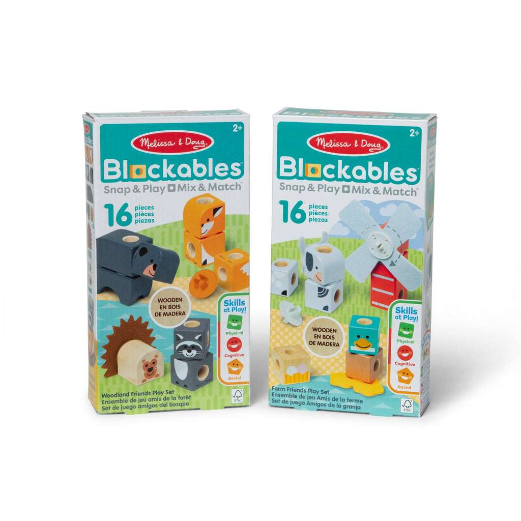 Blockables? Play Sets Farm Friends and Woodland Friends 2-Pack Bundle