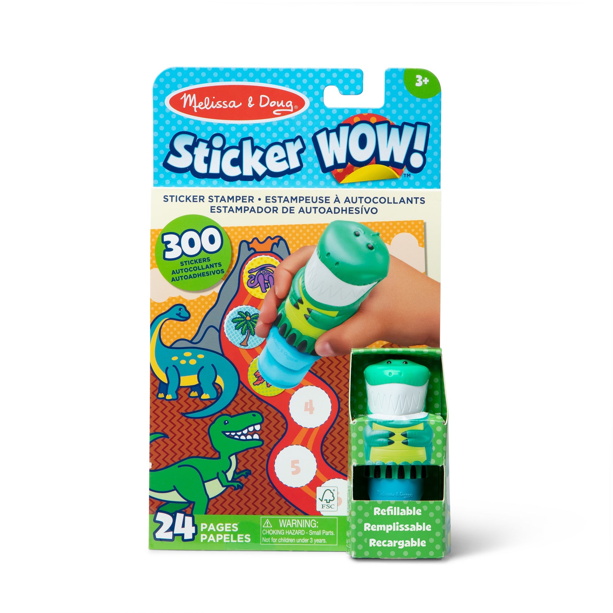 Sticker WOW!? Activity Pad & Sticker Stamper 12-PACK  – Dinosaur