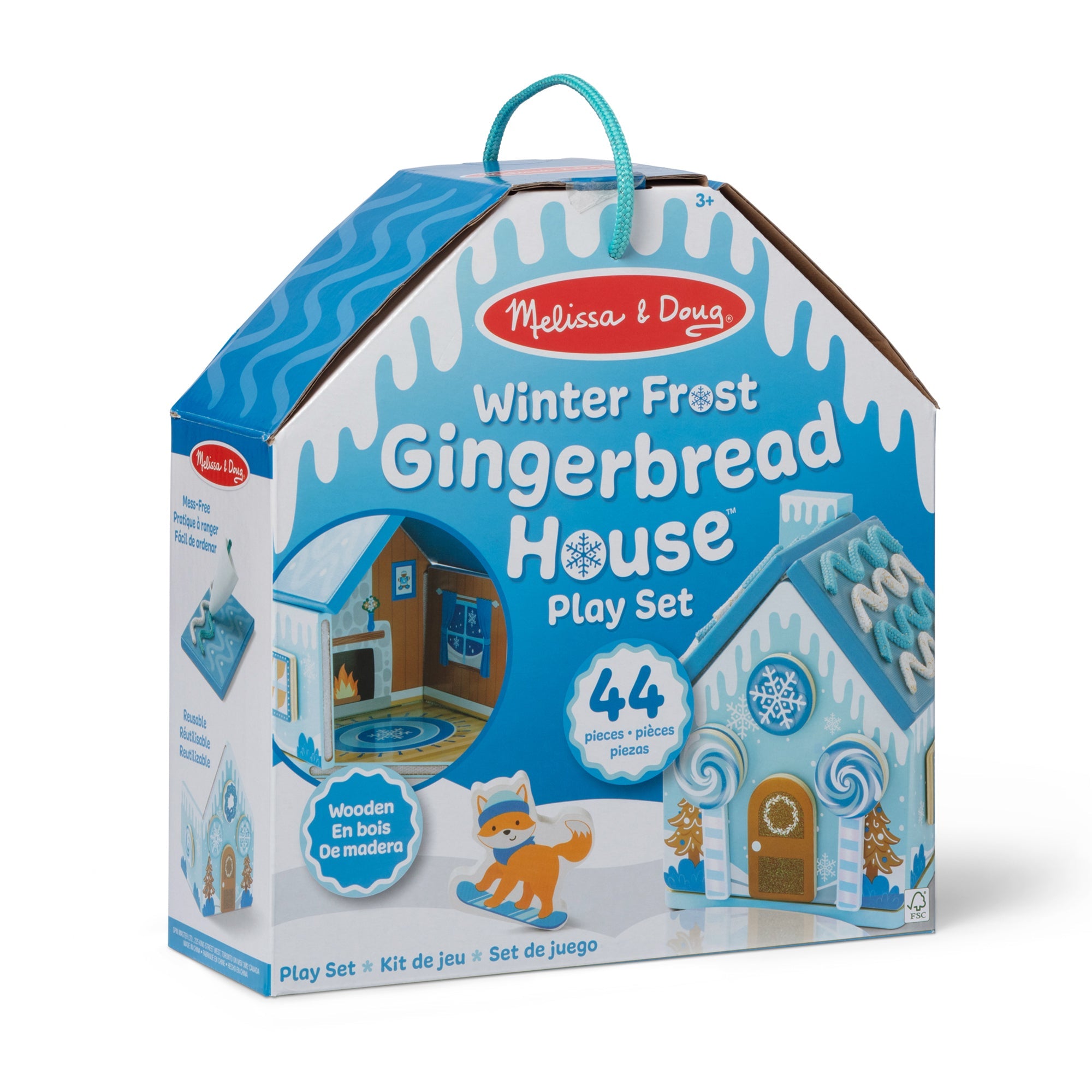 Wooden Gingerbread House Play Set ?C Winter Frost