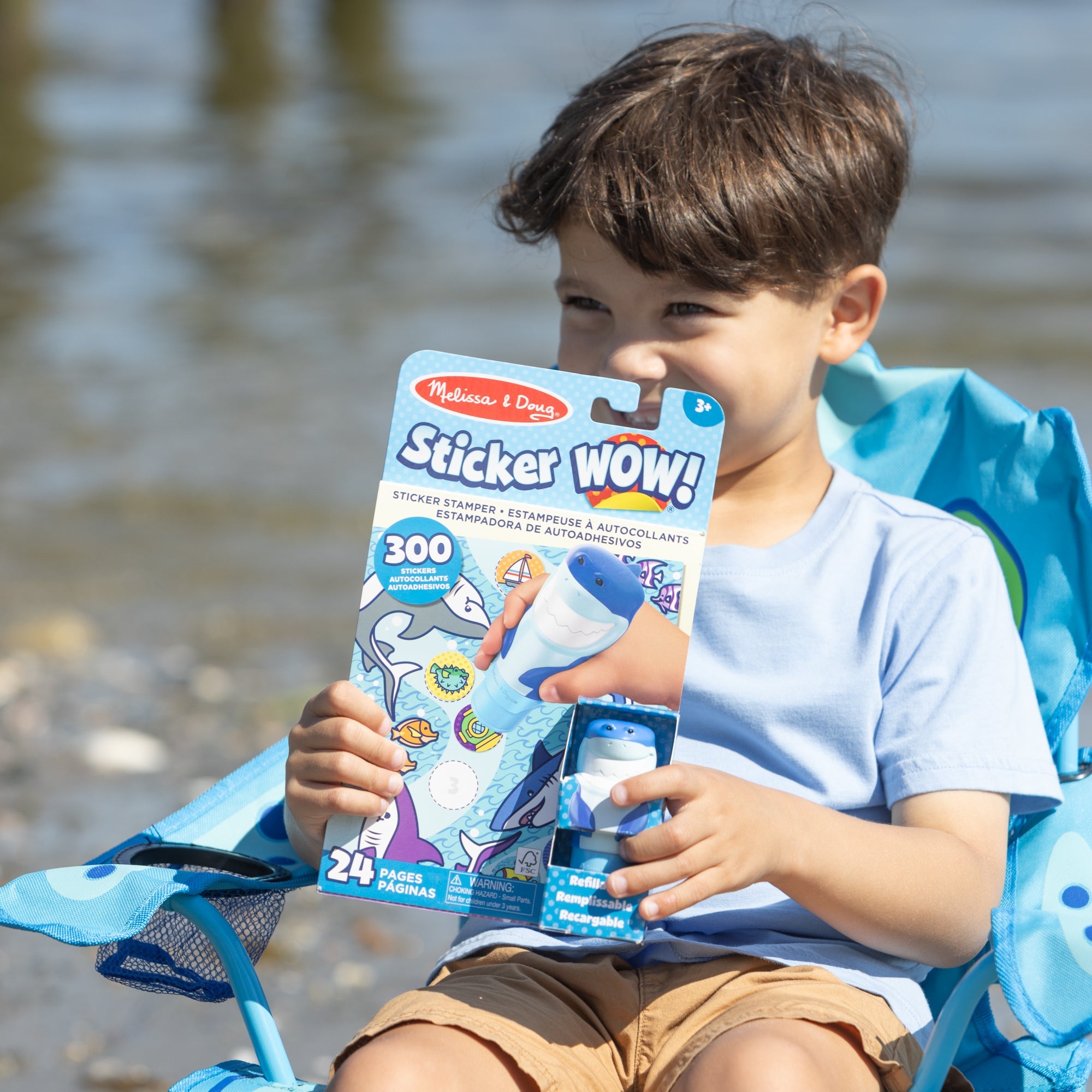 Sticker WOW!? Shark Bundle: Activity Pad & Sticker Stamper + Mini Activity Pad and 200 Refill Stickers