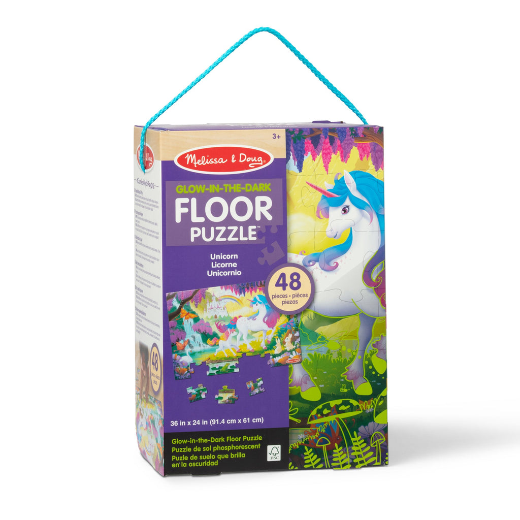 Glow-in-the-Dark Unicorn Floor Puzzle – 48 Pieces