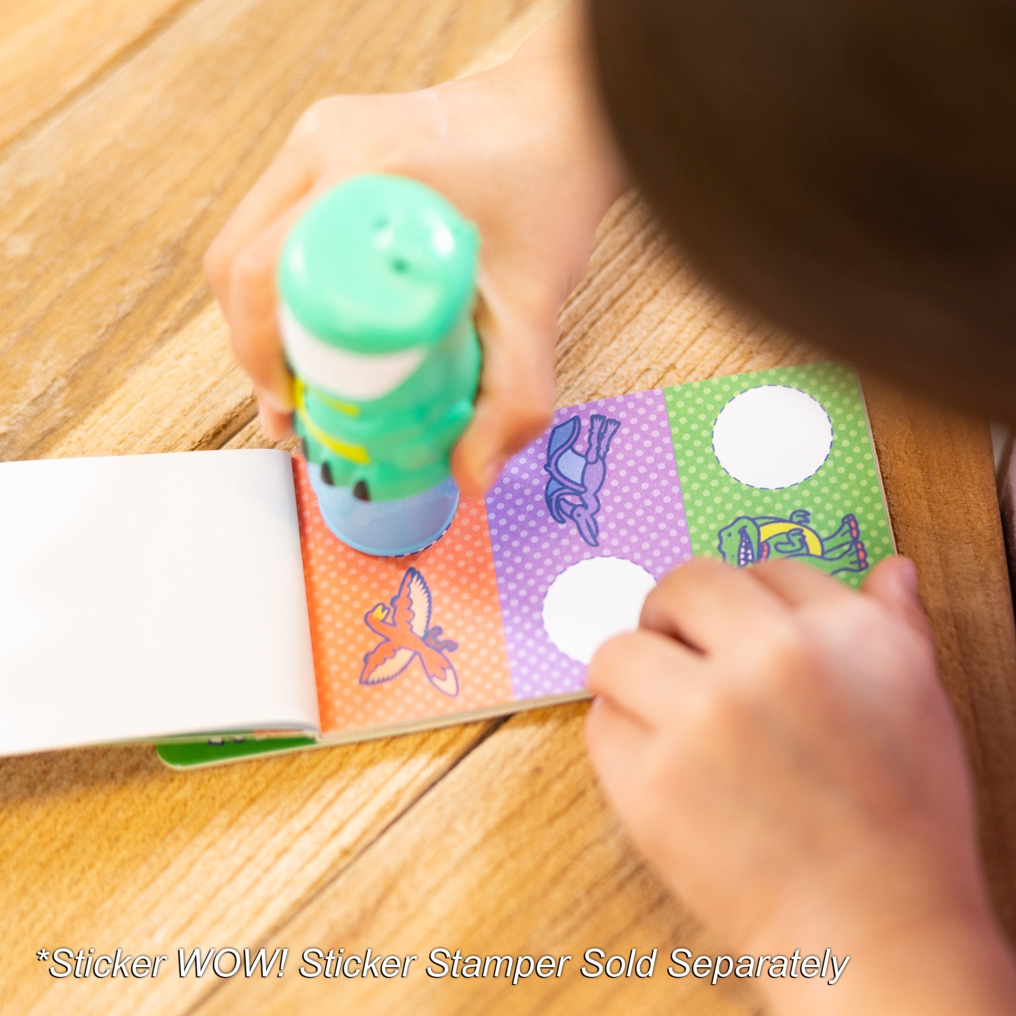 Sticker WOW!? Mini Activity Pad & Refill Stickers – Dinosaur (200+ Stickers. Stamper Not Included)