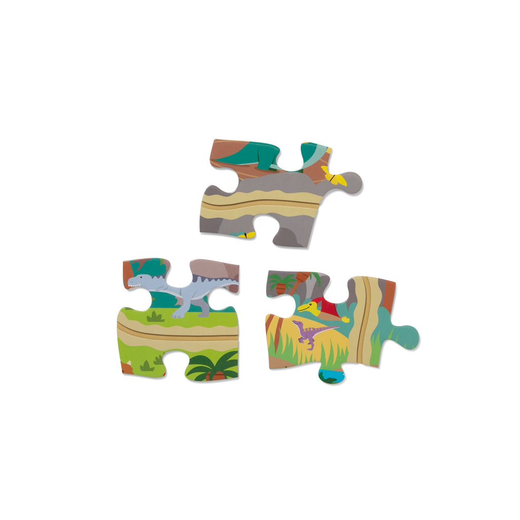 Dinosaur Adventure Tracks Floor Puzzle ?C 48 Pieces + 2 Wind-Up Dinosaurs