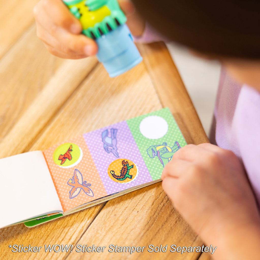 Sticker WOW!? Mini Activity Pad & Refill Stickers – Dinosaur (200+ Stickers. Stamper Not Included)