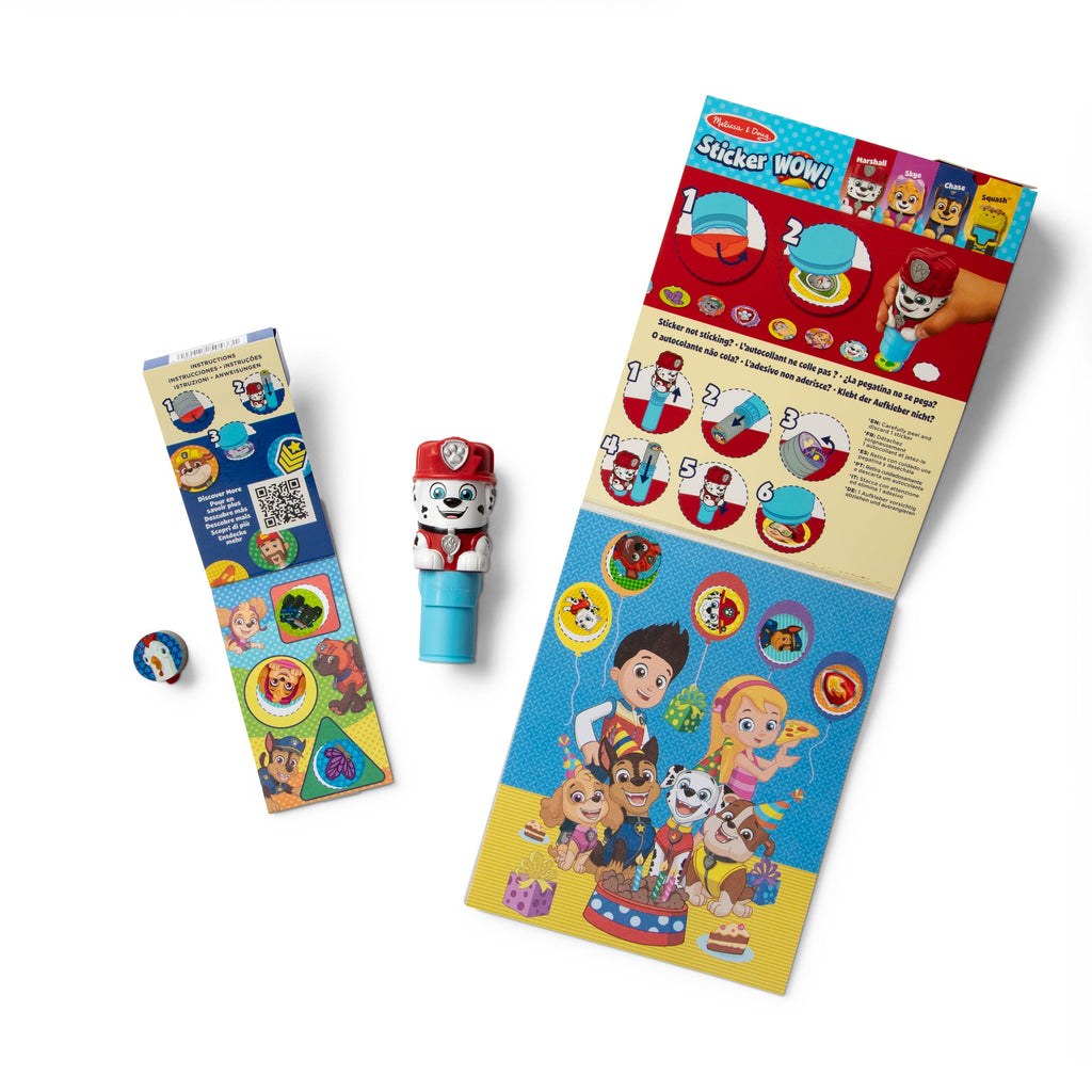 Sticker WOW!? PAW Patrol Marshall Bundle: Activity Pad & Sticker Stamper + Mini Activity Pad and 200 Refill Stickers