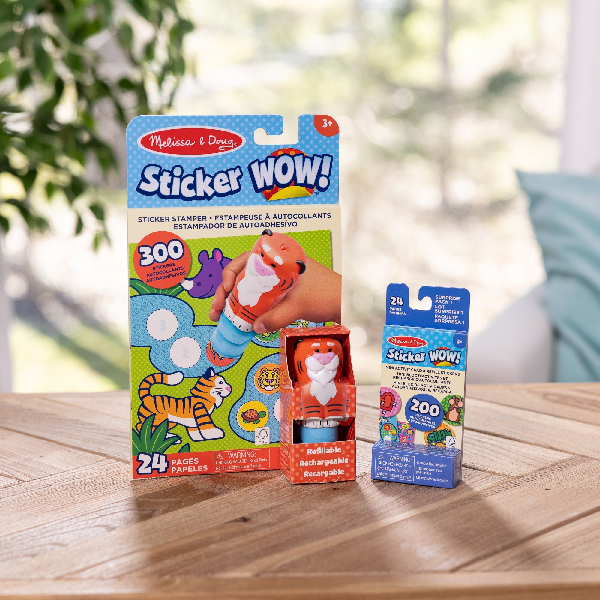 Sticker WOW!? Tiger Bundle: Activity Pad & Sticker Stamper + Mini Activity Pad and 200 Refill Stickers