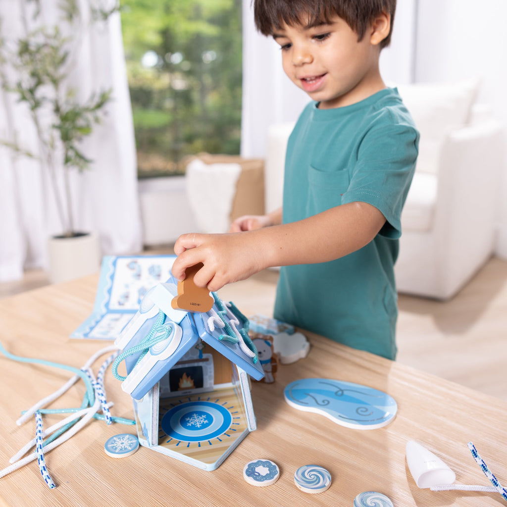 Wooden Gingerbread House Play Set ?C Winter Frost