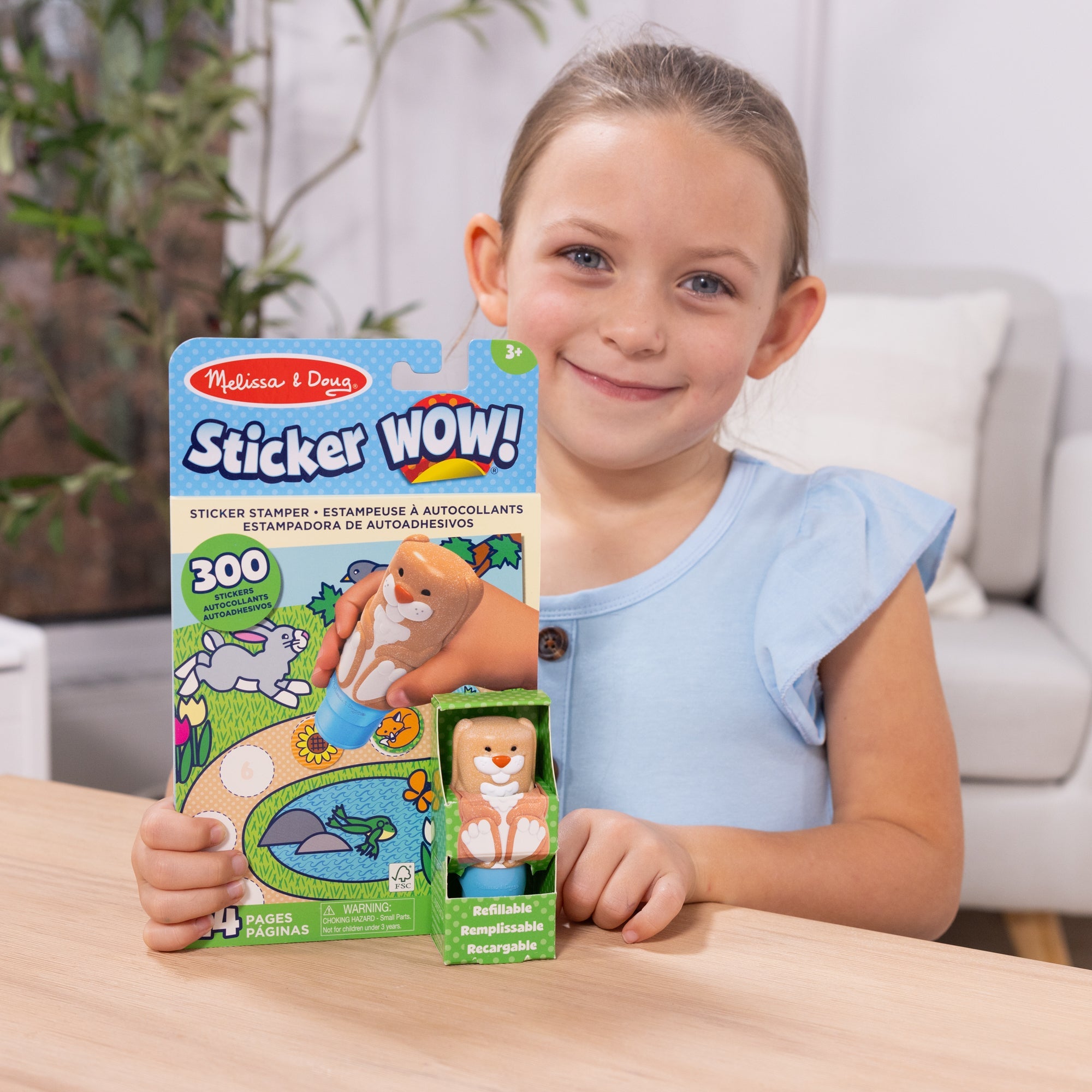 Sticker WOW!? Bunny Bundle: Activity Pad & Sticker Stamper + Mini Activity Pad and 200 Refill Stickers