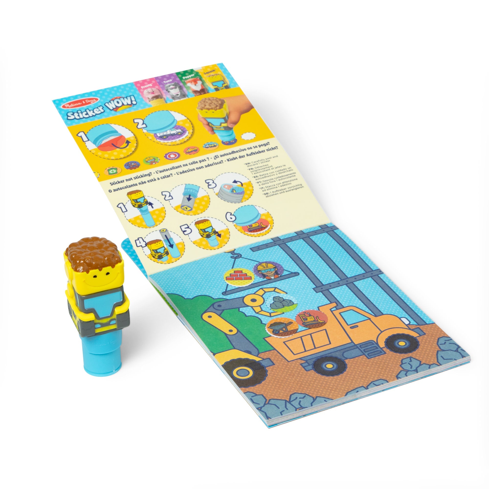 Sticker WOW!? Activity Pad & Sticker Stamper – Bulldozer