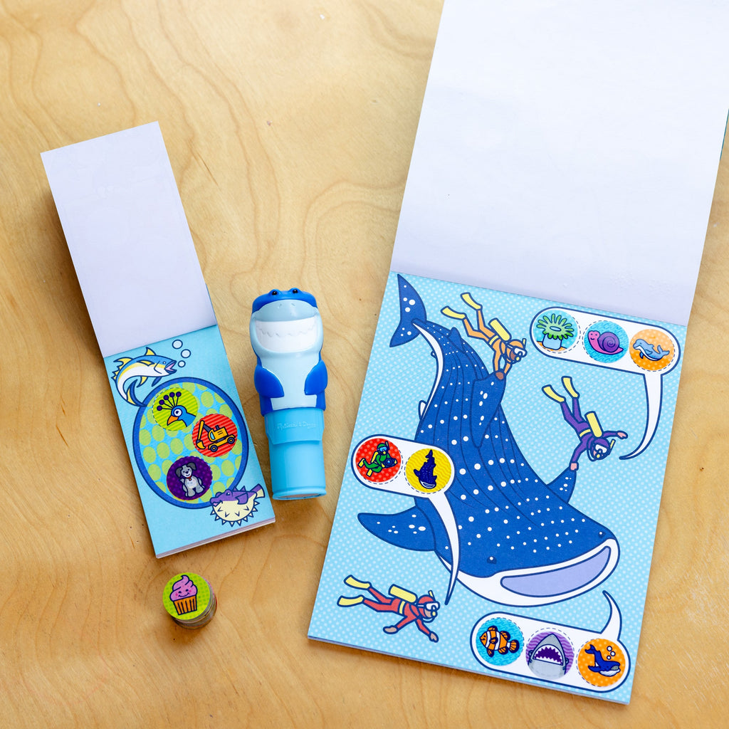Sticker WOW!? Shark Bundle: Activity Pad & Sticker Stamper + Mini Activity Pad and 200 Refill Stickers